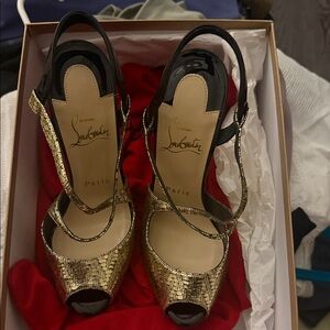 Christian Louboutin Metallic Gold Heels